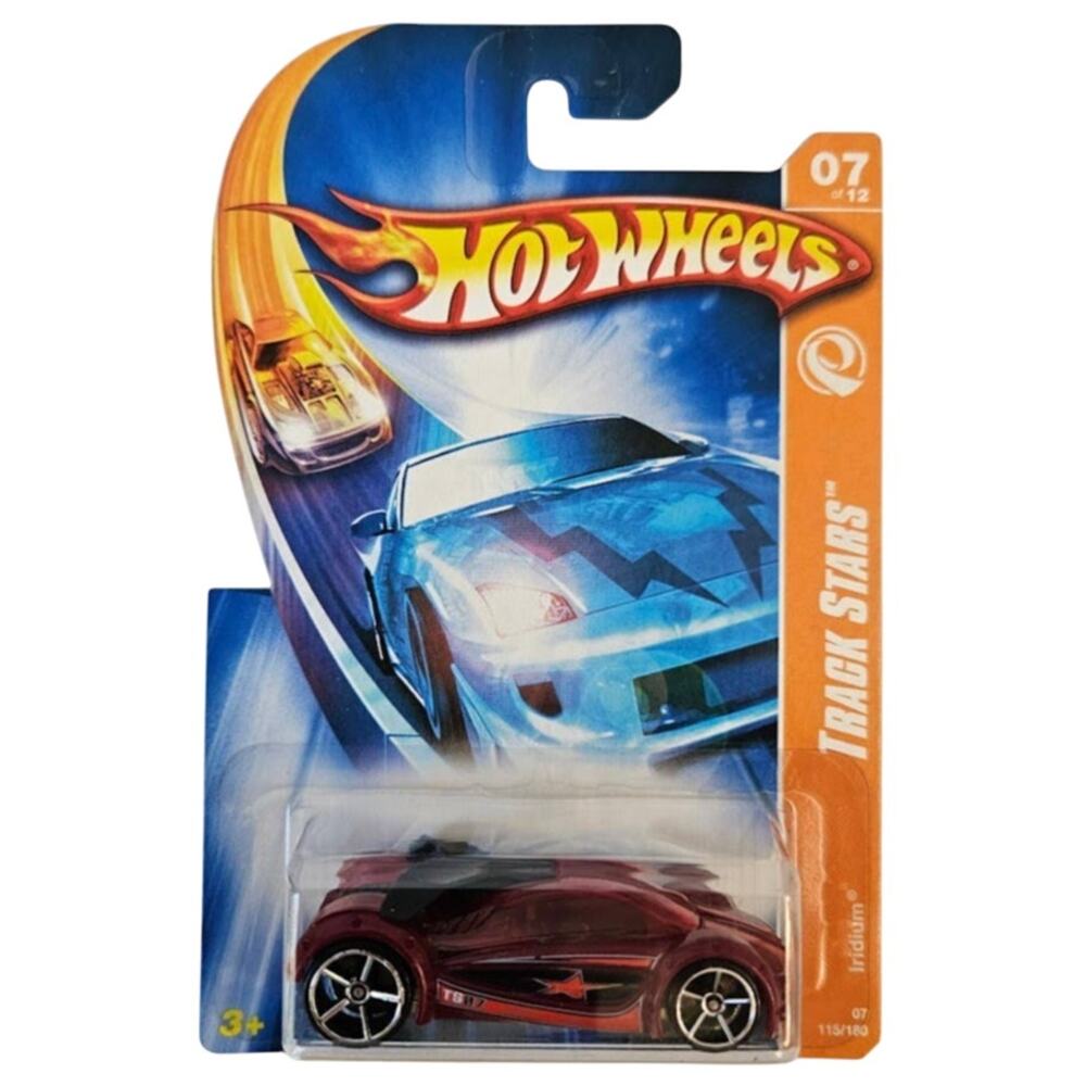 2006 Iridium #115/180 Hot Wheels, HW Track Stars 7/10, Red With Black Die Cast
